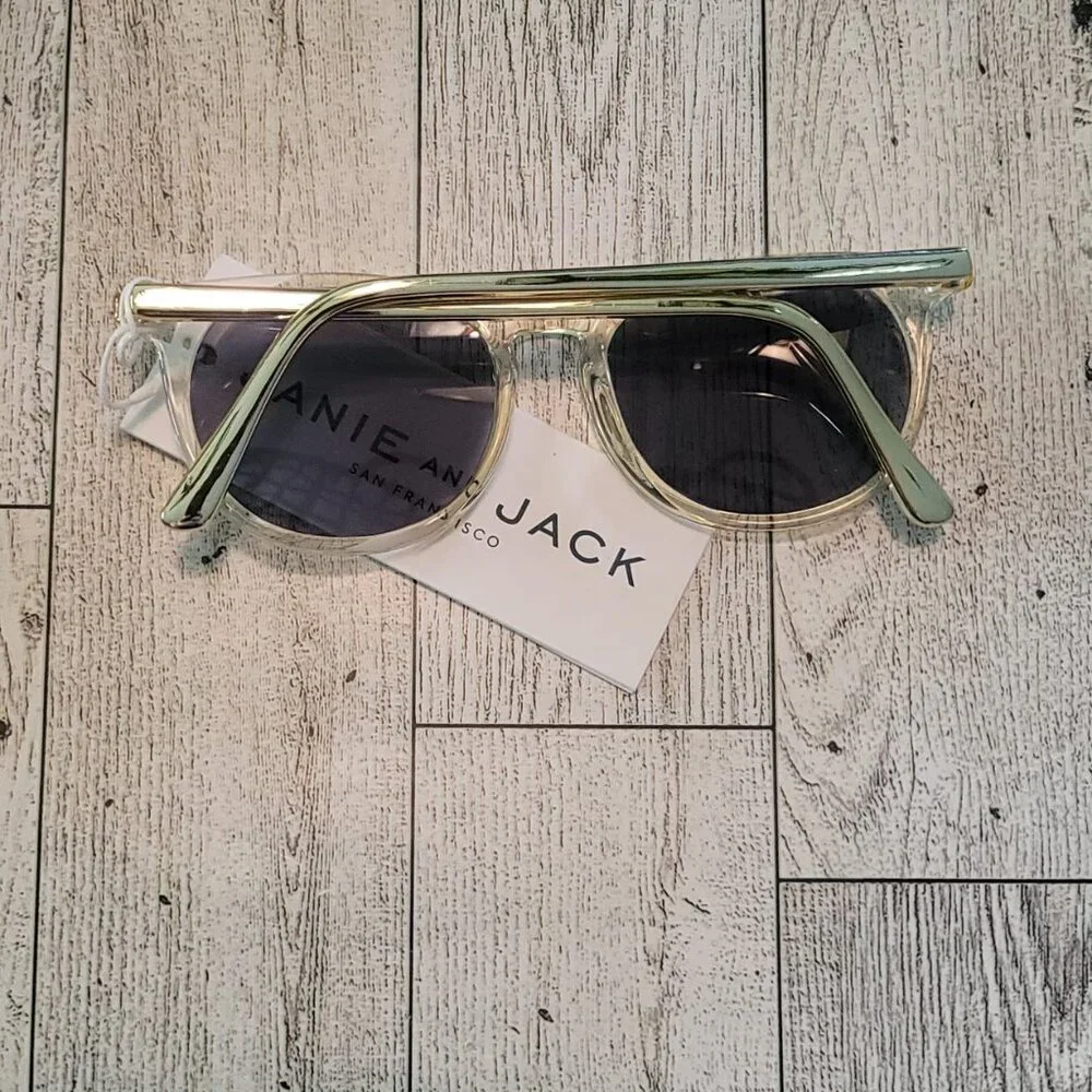 Janie and Jack Translucent Gold Kids Gold Sunglasses